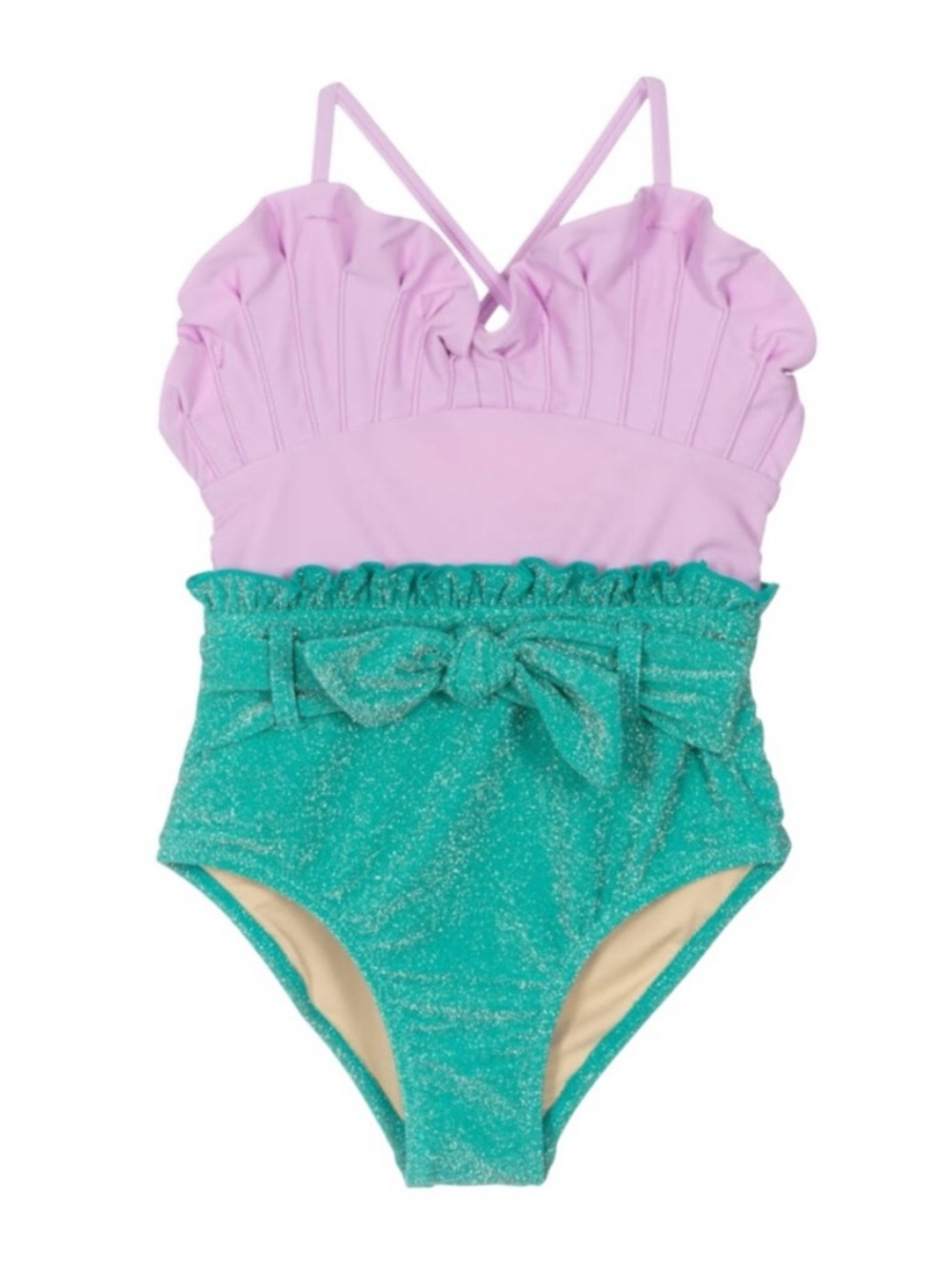 Shade Critters Lilac Shimmer Mermaid Infant Girls One Piece Swimsuit 6-12 Months